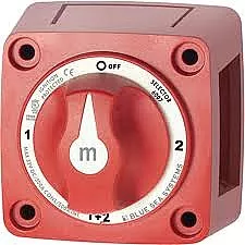 בורר מצברים 1+2 קטן M-Series Mini Selector Battery Switch - Red