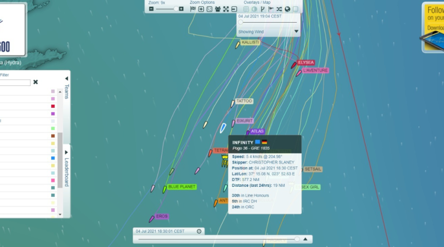 The Israeli team in the Aegean 600 competition is being followed live via YB-Tracking